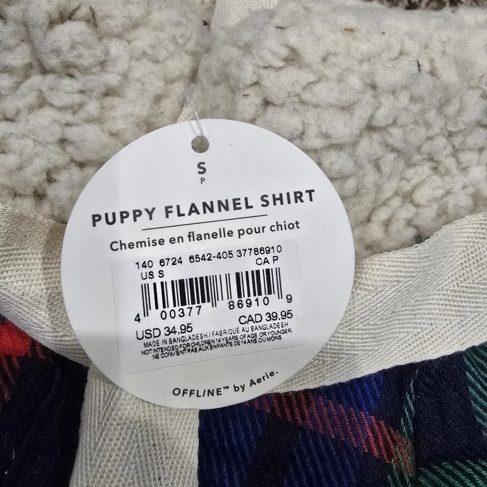 OFFLEASH By Aerie Flannel puppy Shirt size Small